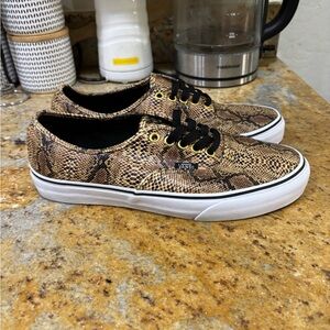 Vans Brown Snake Pattern Sneakers size 8.5